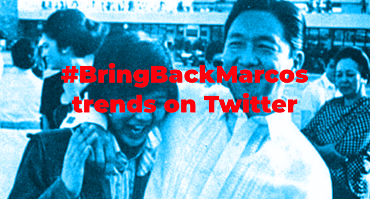 #BringBackMarcos trends on Twitter; Rappler not reporting